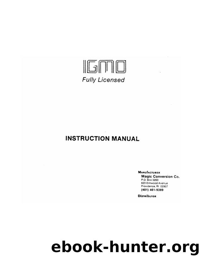 IGMO, by Magic Conversions (1984) by Unknown