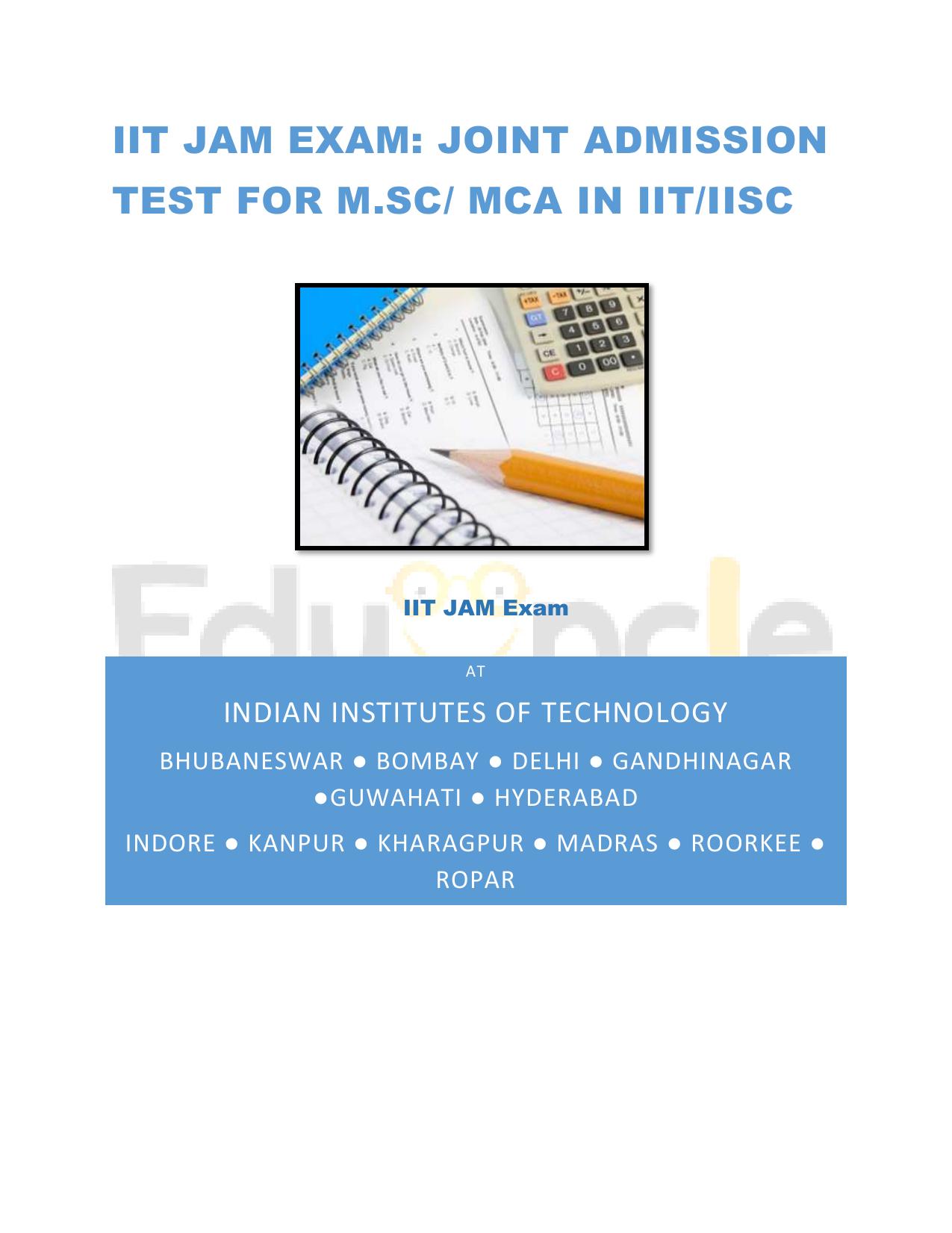 IIT JAM Exam Complete Guide by Eduncle by eduncle