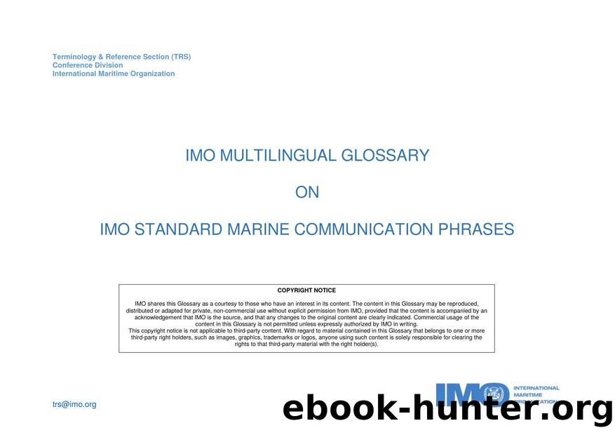 IMO multilingual glossary on standard marine communication phrases by Jonathan Poupon