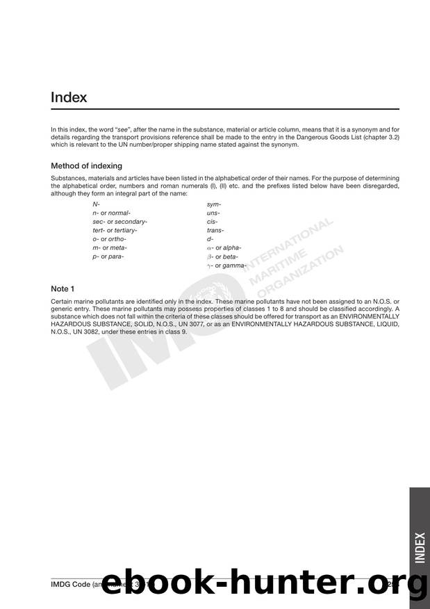 INDEX by Redistributed by Regs4ships Ltd