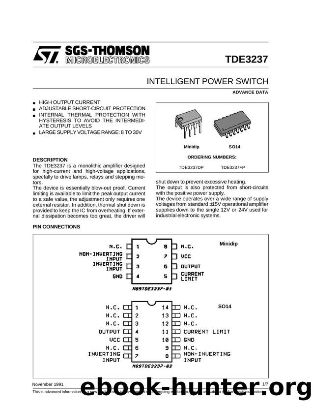 INTELLIGENT POWER SWITCH by SGS-THOMSON Microelectronics