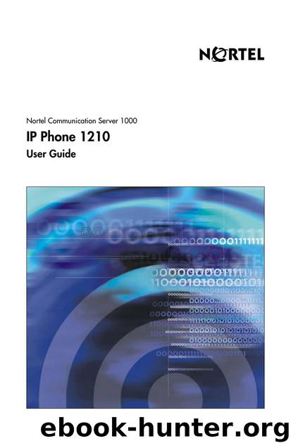 IP Phone 1210 User Guide by Nortel