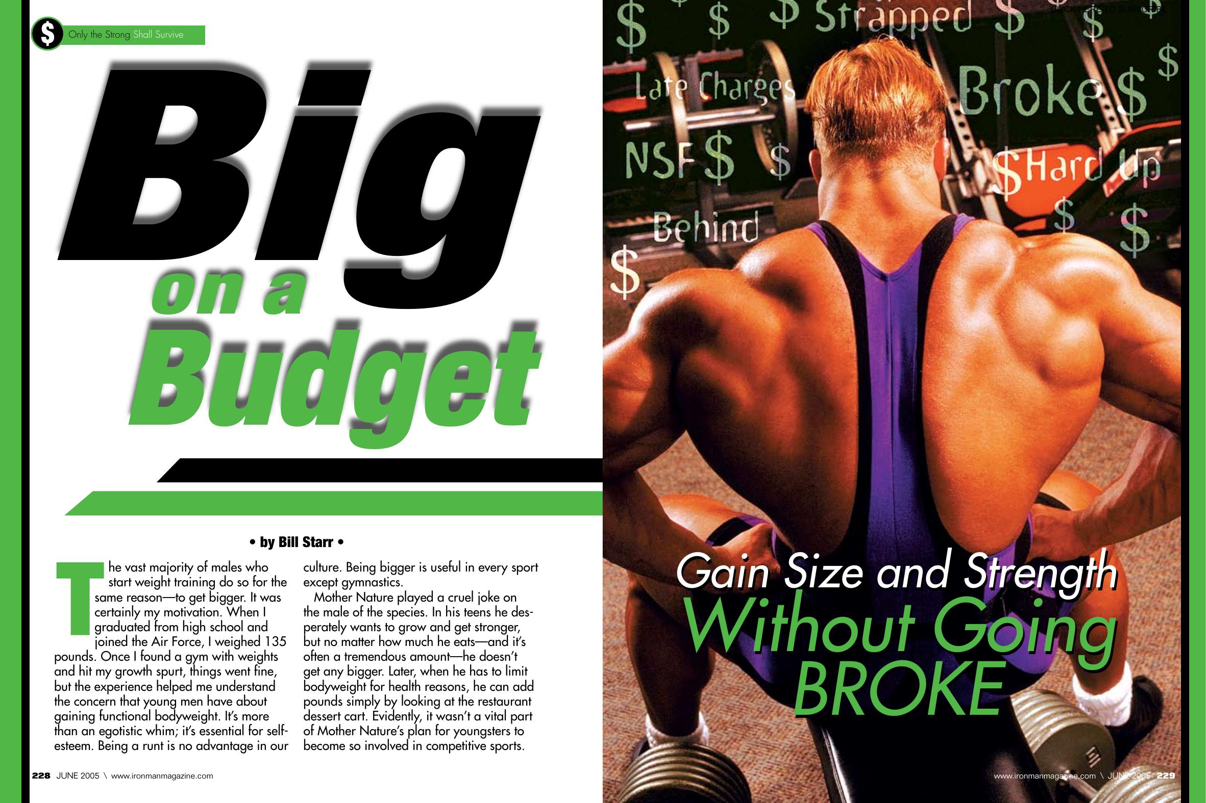 IRONMAN Magazine's Bodybuilding Success Blueprint Big on a Budget by Iron Man Magazine
