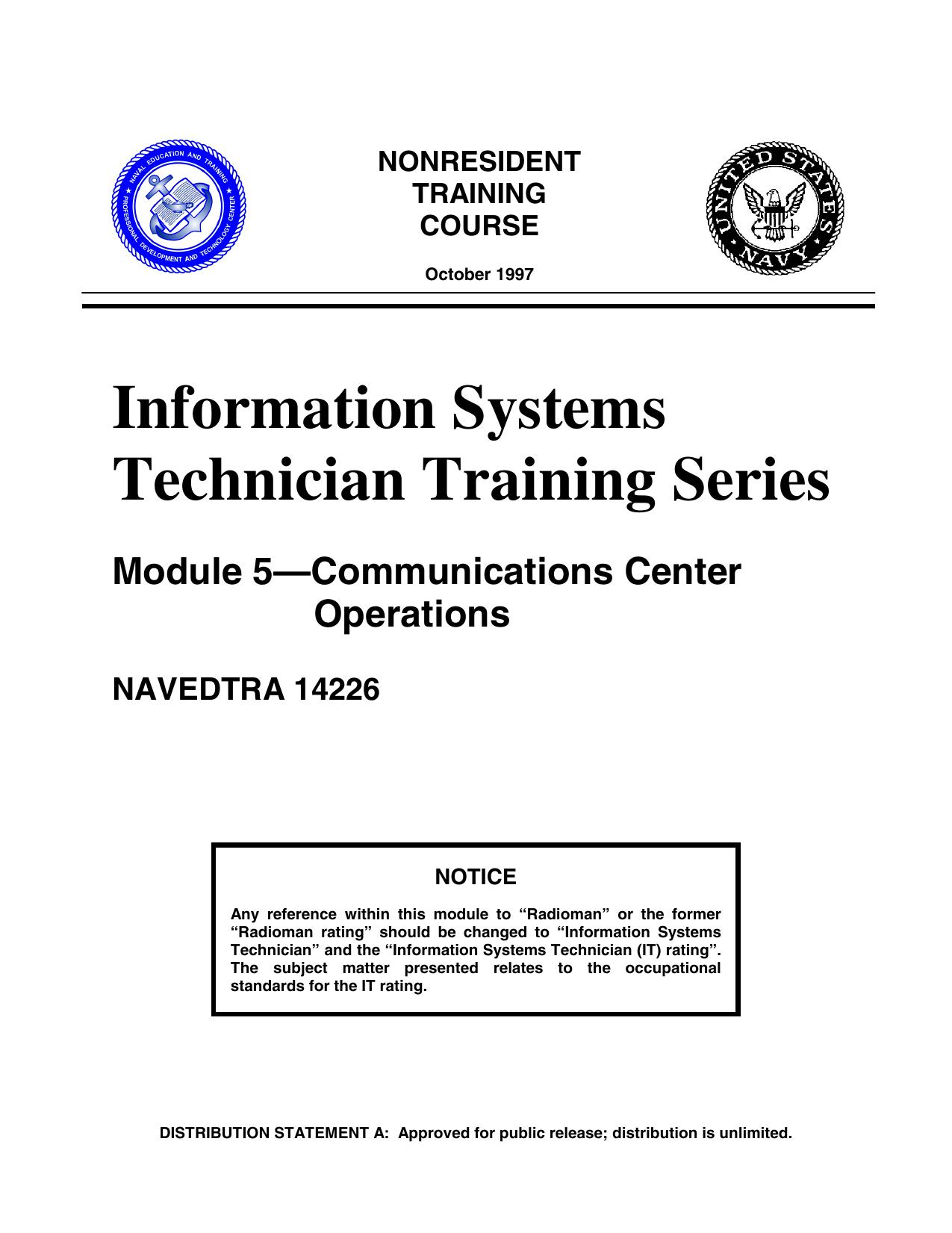 IS Module 05 by Communications Center Operations
