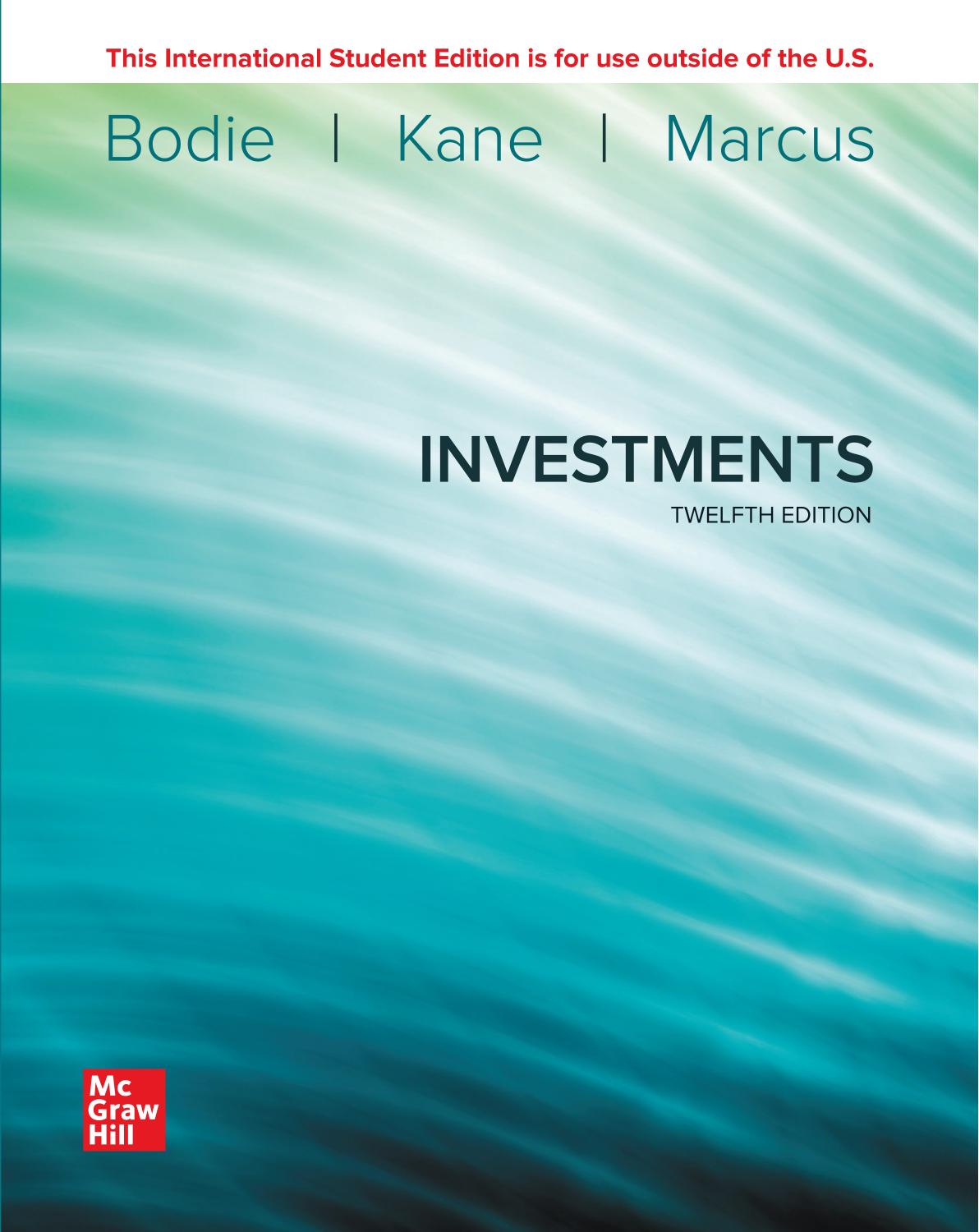 ISE EBook Online Access for Investments by Zvi Bodie;Alex Kane;Alan Marcus;
