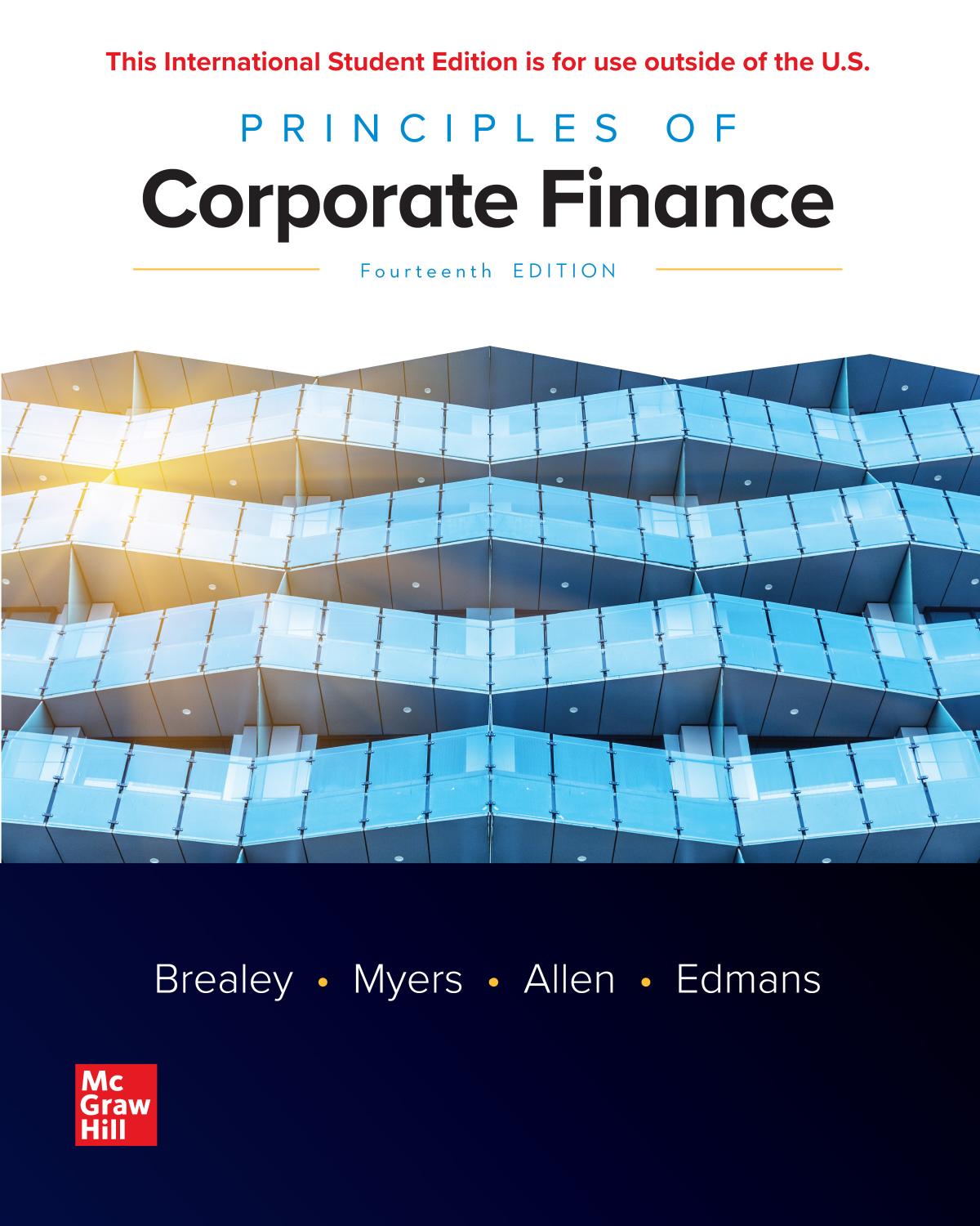 ISE Principles of Corporate Finance by unknow
