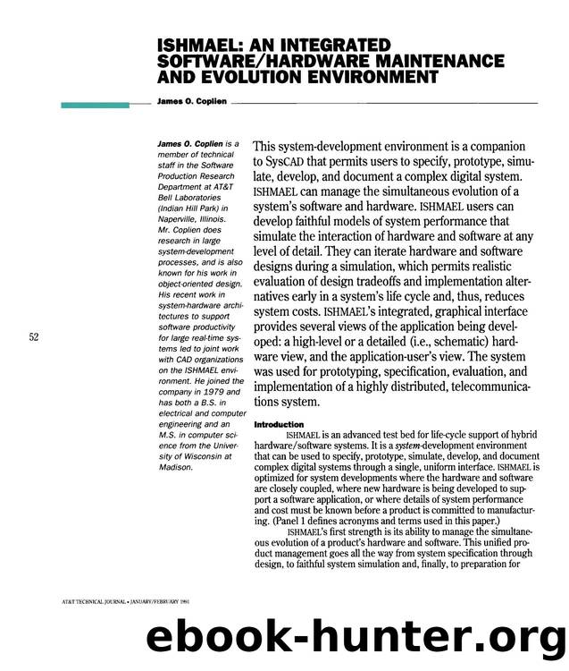 ISHMAEL: An Integrated SoftwareHardware Maintenance and Evolution Environment by Unknown