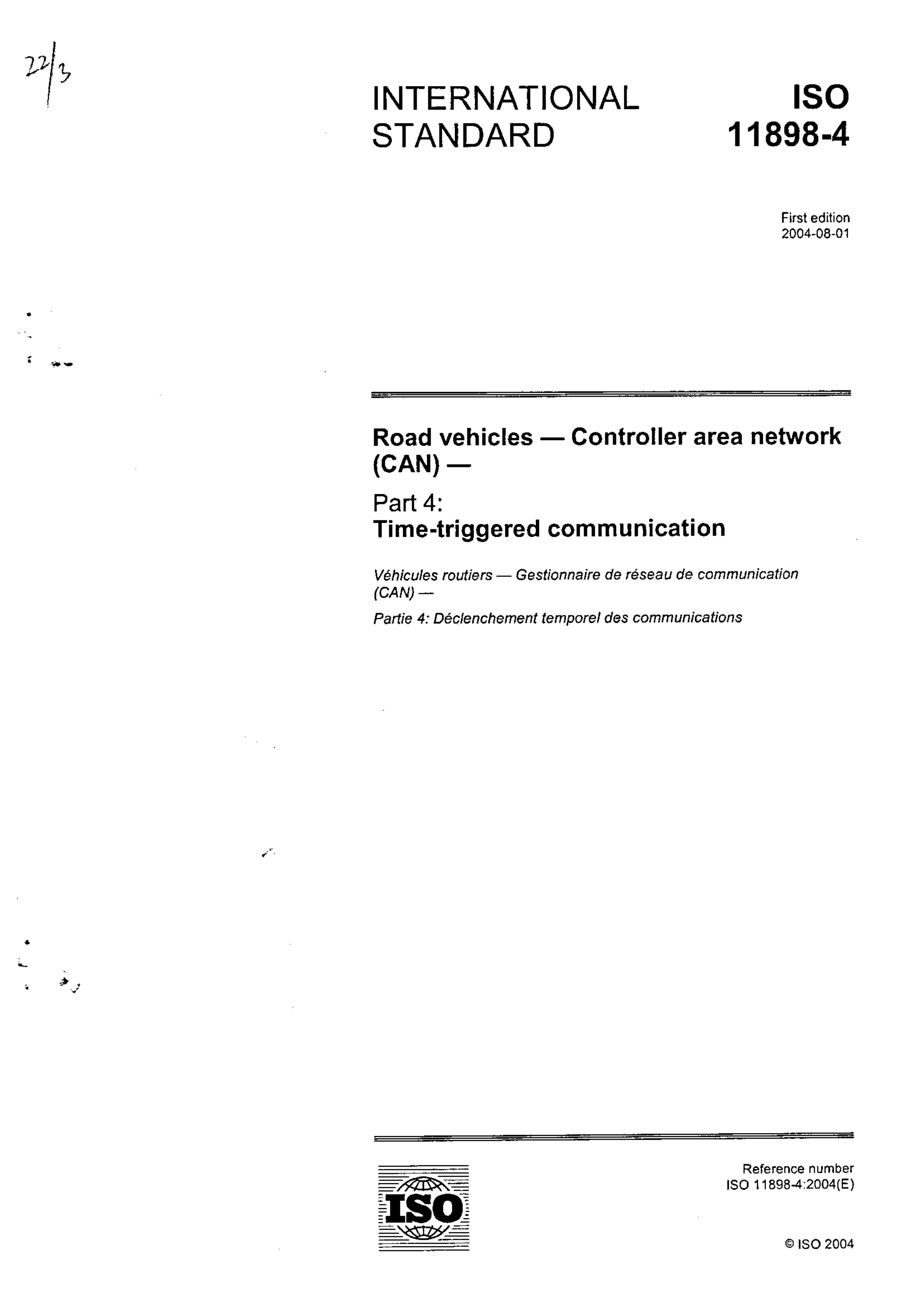 ISO 11898-4-2004.Time-triggered communication by unknow
