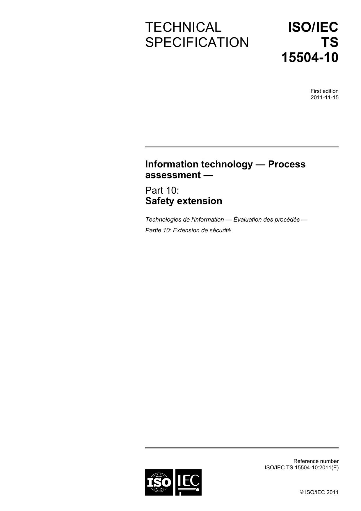 ISO IEC TS 15504-10-2011 by GARCIA Miguel
