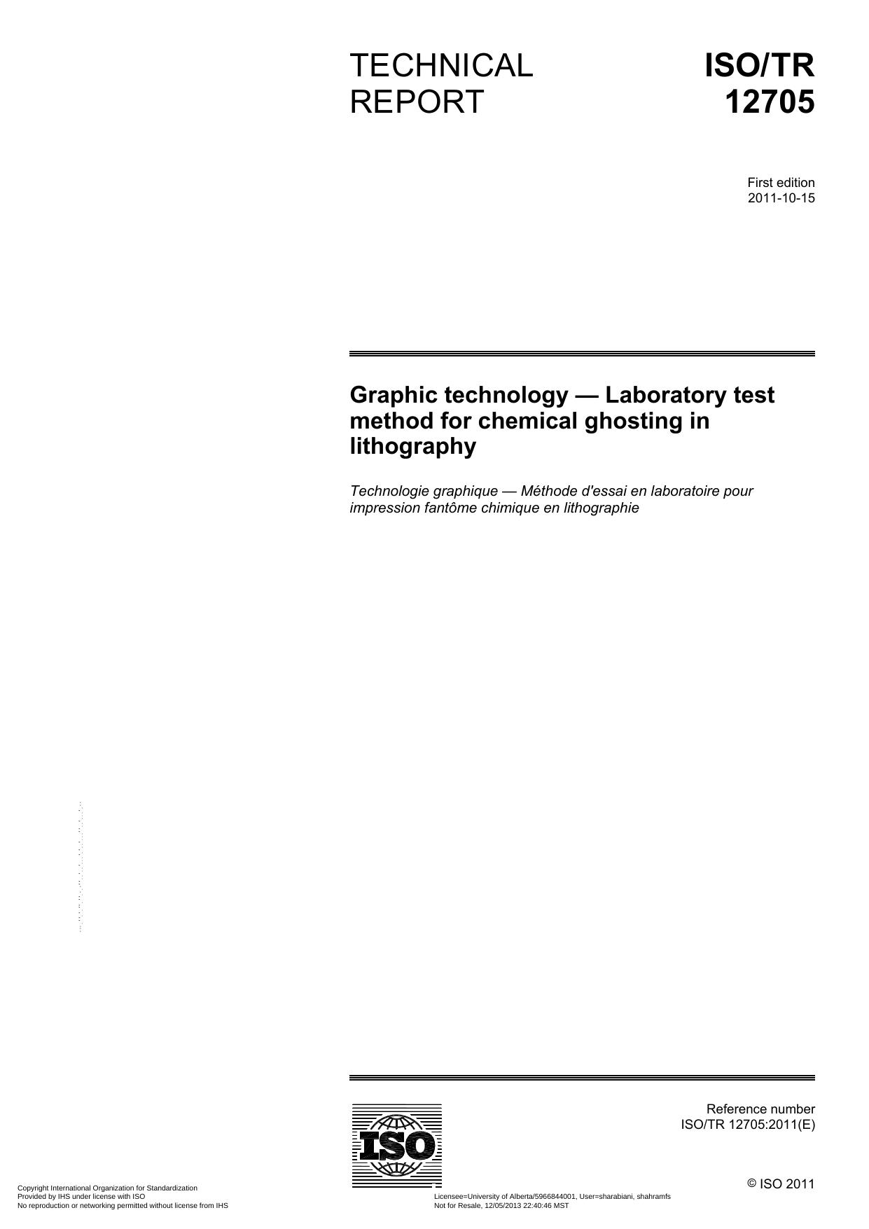 ISO TR 12705-2011 by GARCIA Miguel