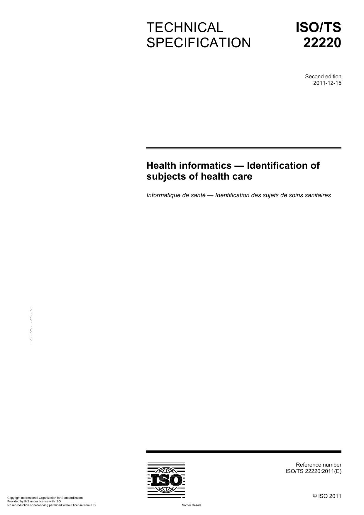 ISO TS 22220-2011 by GARCIA Miguel