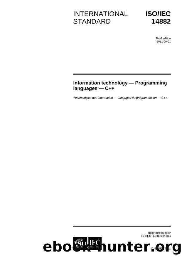 ISO-IEC 14882-2011 Information technology â Programming languages â C++ by ISO
