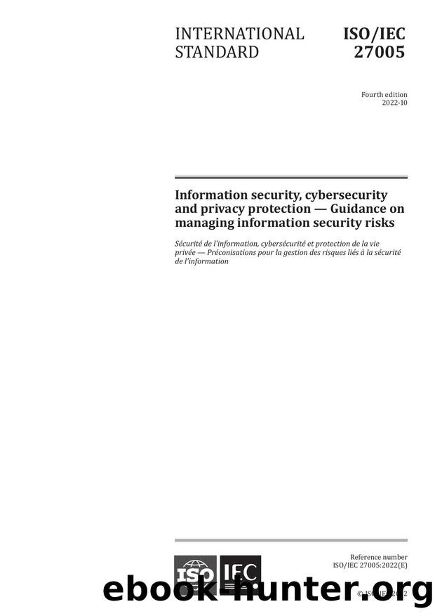 ISO-IEC 27005-2022 Guidance on managing information security risks by Unknown