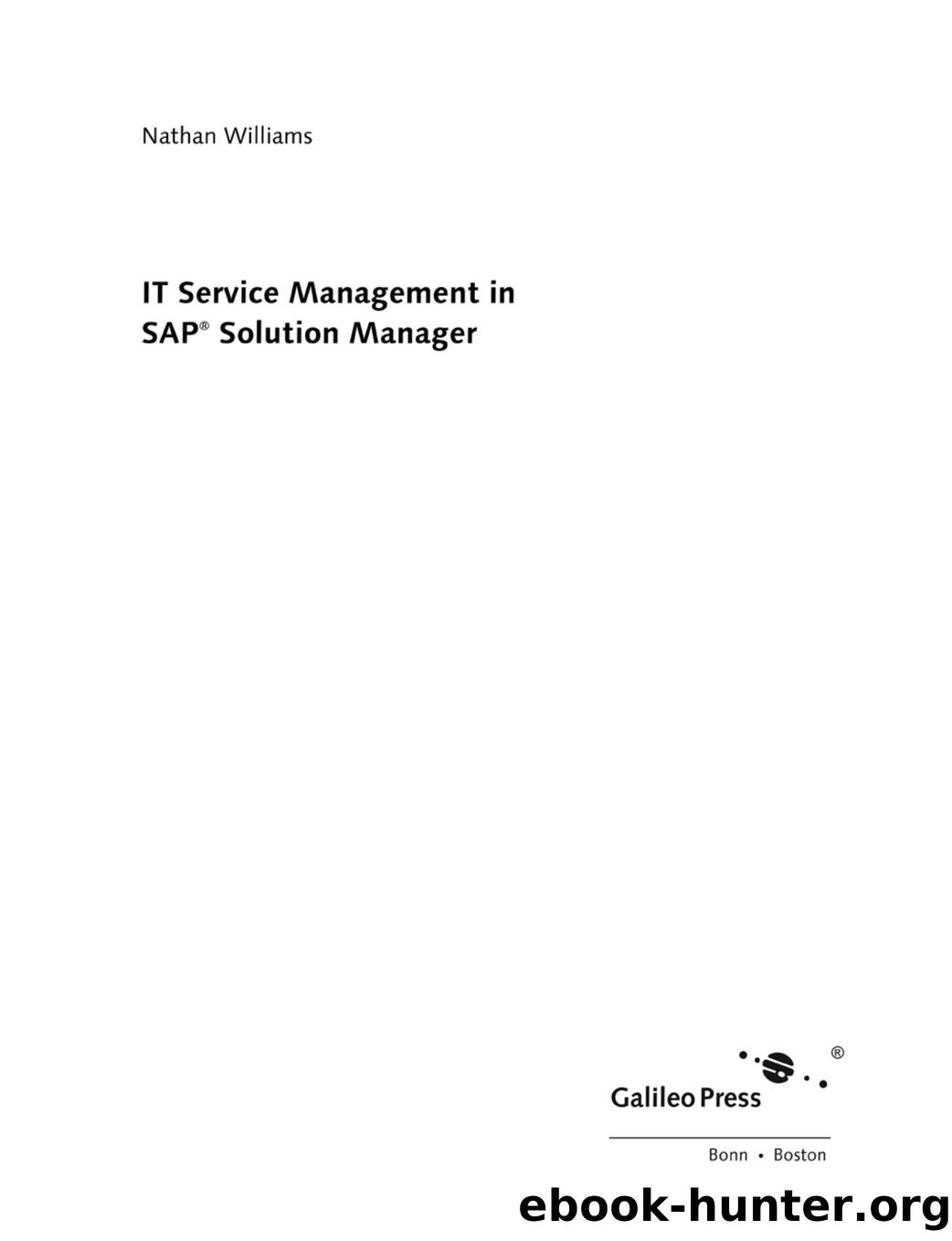 IT Service Management in SAP Solution Manager by Unknown