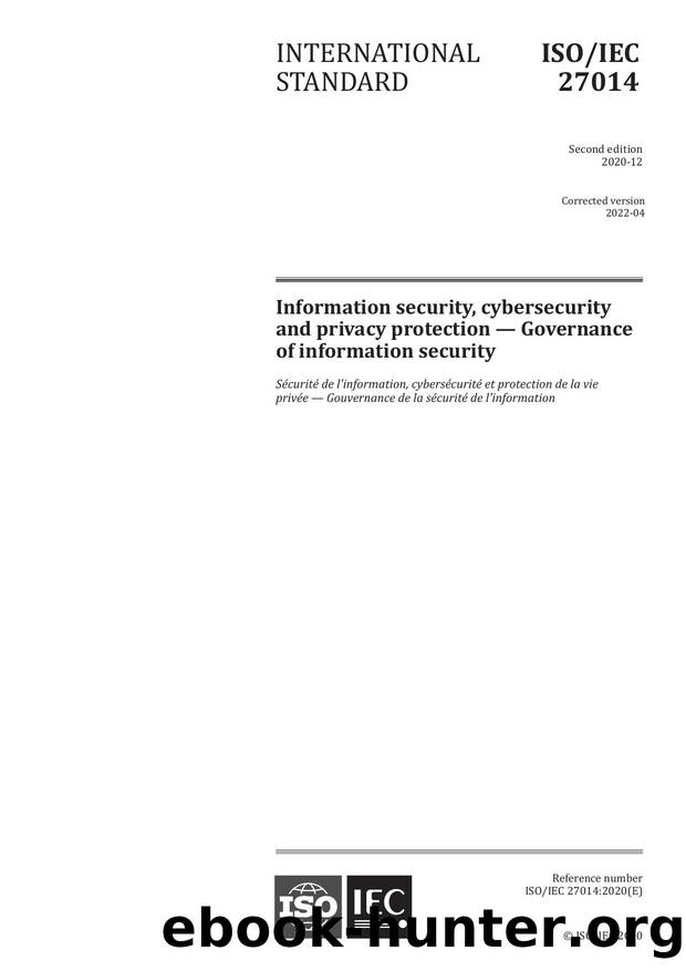 ITU-T Rec. X.1054 (042021) Information Security, Cybersecurity and Privacy Protection â Governance of Information Security by ITU-T