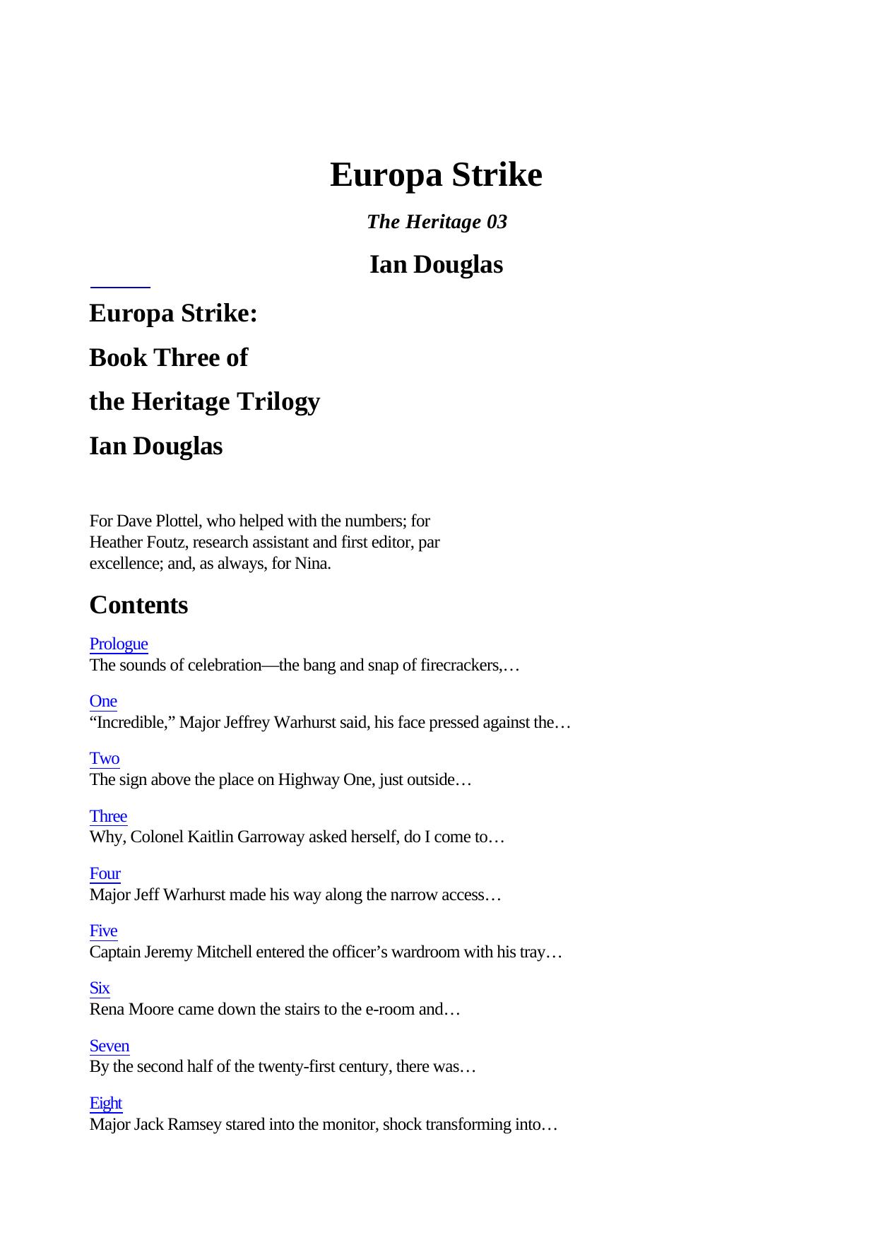 Ian Douglas - The Heritage Trilogy 03 by Europa Strike