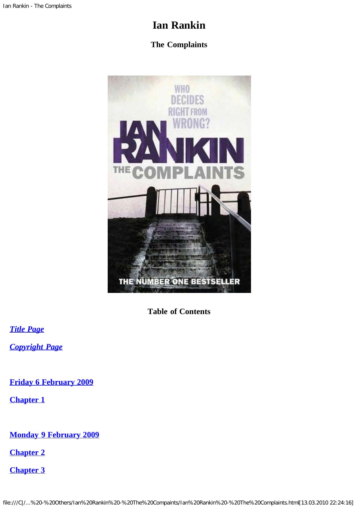 Ian Rankin - The Complaints by Unknown