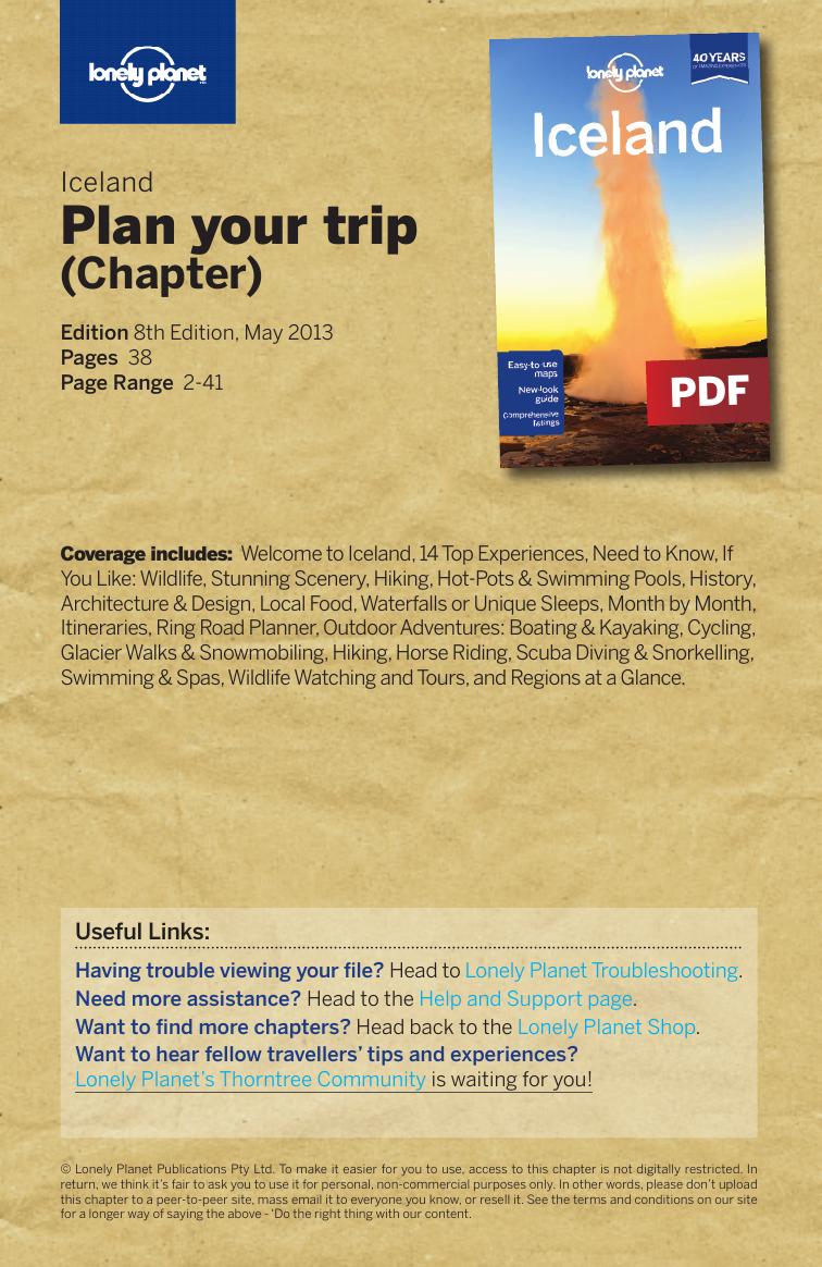 Iceland 8 - Plan your trip (chapter) by Lonely Planet