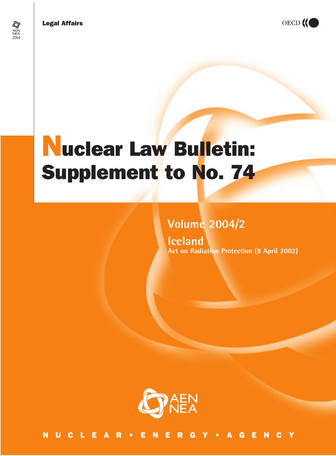 Iceland: Act on Radiation Protection (8 April 2002) by OECD Publishing