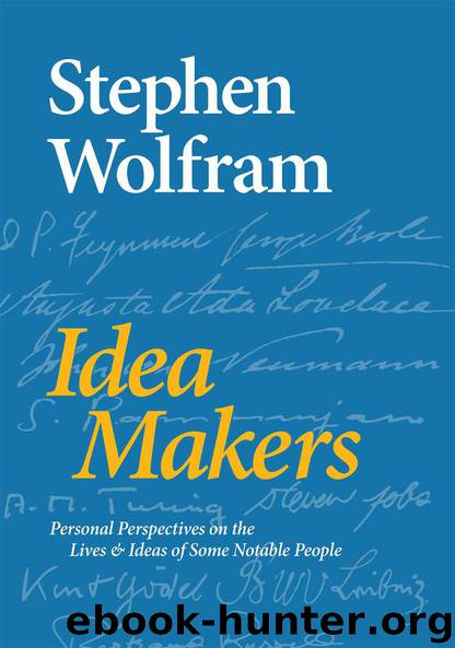 Idea Makers: Personal Perspectives on the Lives & Ideas of Some Notable People by Wolfram Stephen