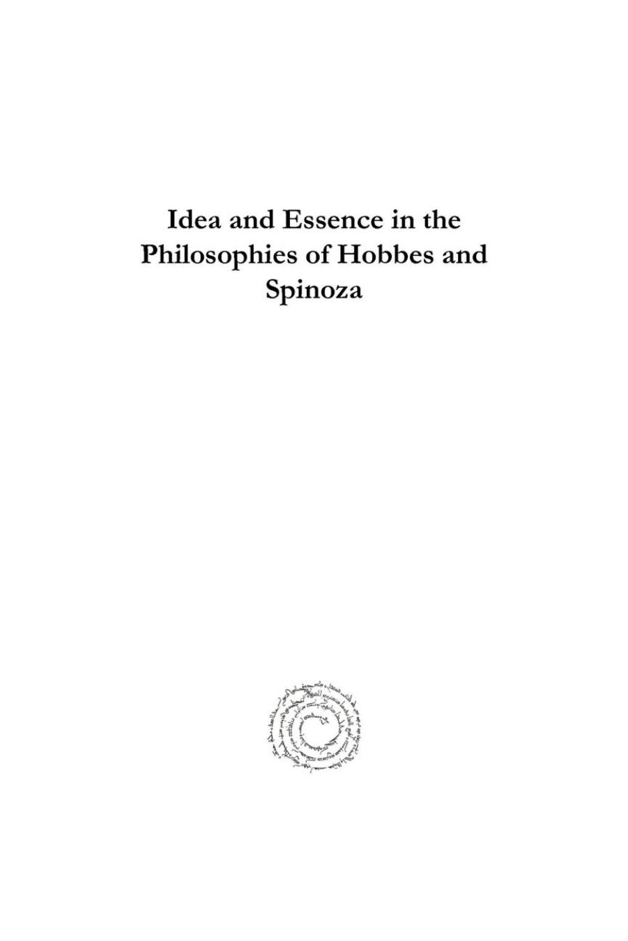 Idea and Essence in the Philosophies of Hobbes and Spinoza (Analecta Gorgiana) by Albert Balz