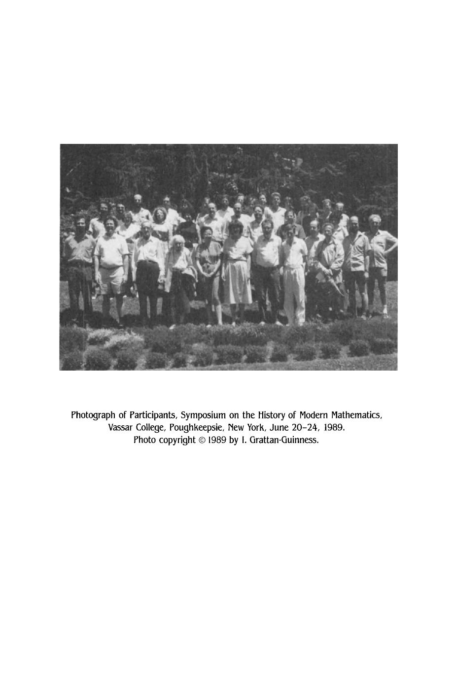 Ideas and their Reception. Proceedings of the Symposium on the History of Modern Mathematics, Vassar College, Poughkeepsie, New York, June 20â24, 1989 by David E. Rowe John McCleary