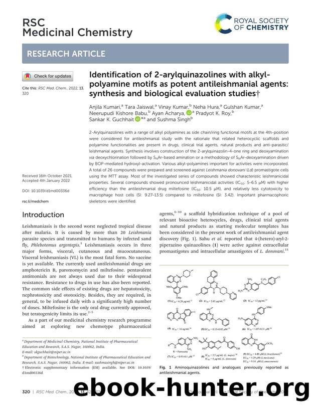 Identification of 2-arylquinazolines with alkyl-polyamine motifs as potent antileishmanial agents: synthesis and biological evaluation studies by unknow