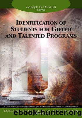 Identification of Students for Gifted and Talented Programs by Renzulli Joseph S.;Reis Sally M.;