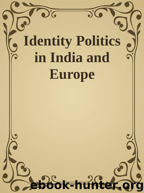 Identity Politics in India and Europe by Unknown