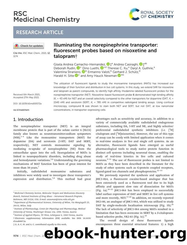 Illuminating the norepinephrine transporter: fluorescent probes based on nisoxetine and talopram by unknow