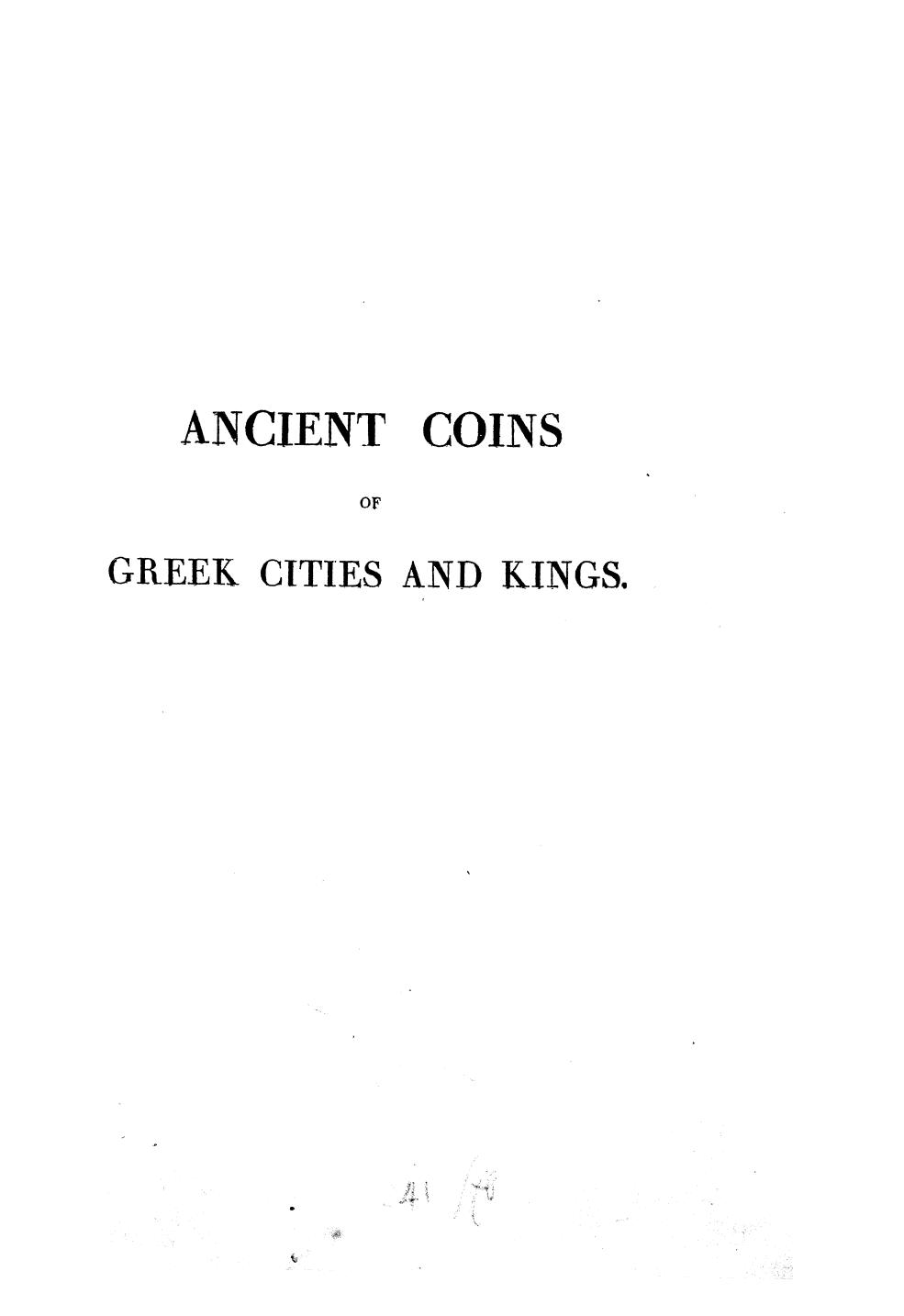 Illustrated AND Explained BY James Millingen - Ancient coins of greek cities and kings by 1831