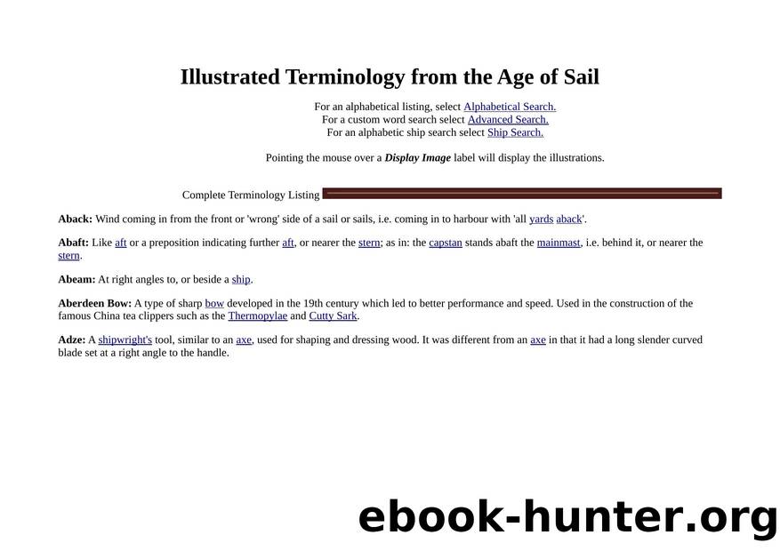 Illustrated Terminology from the Age of Sail by Unknown