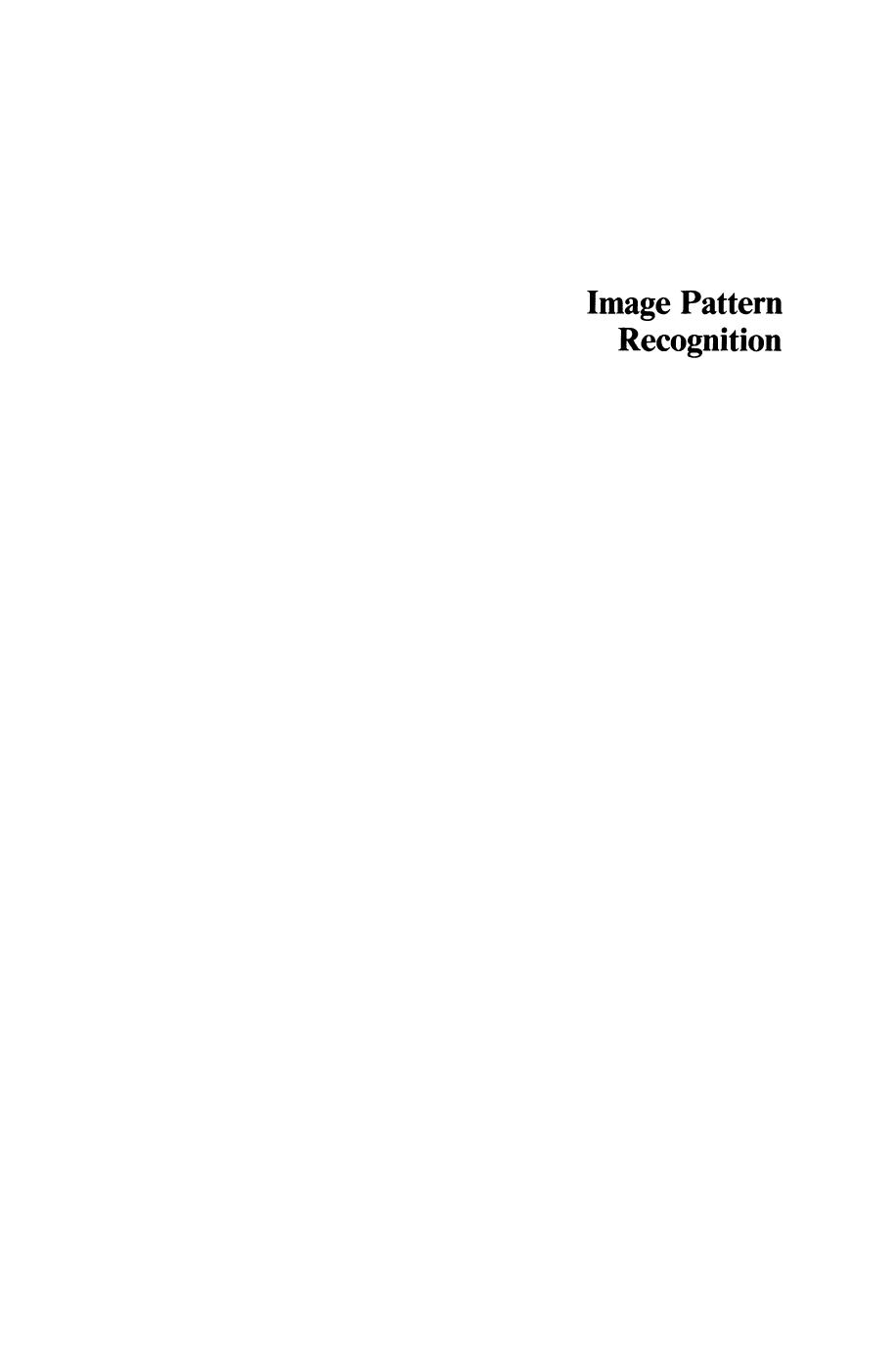 Image Pattern Recognition by V. A. Kovalevsky (auth.)