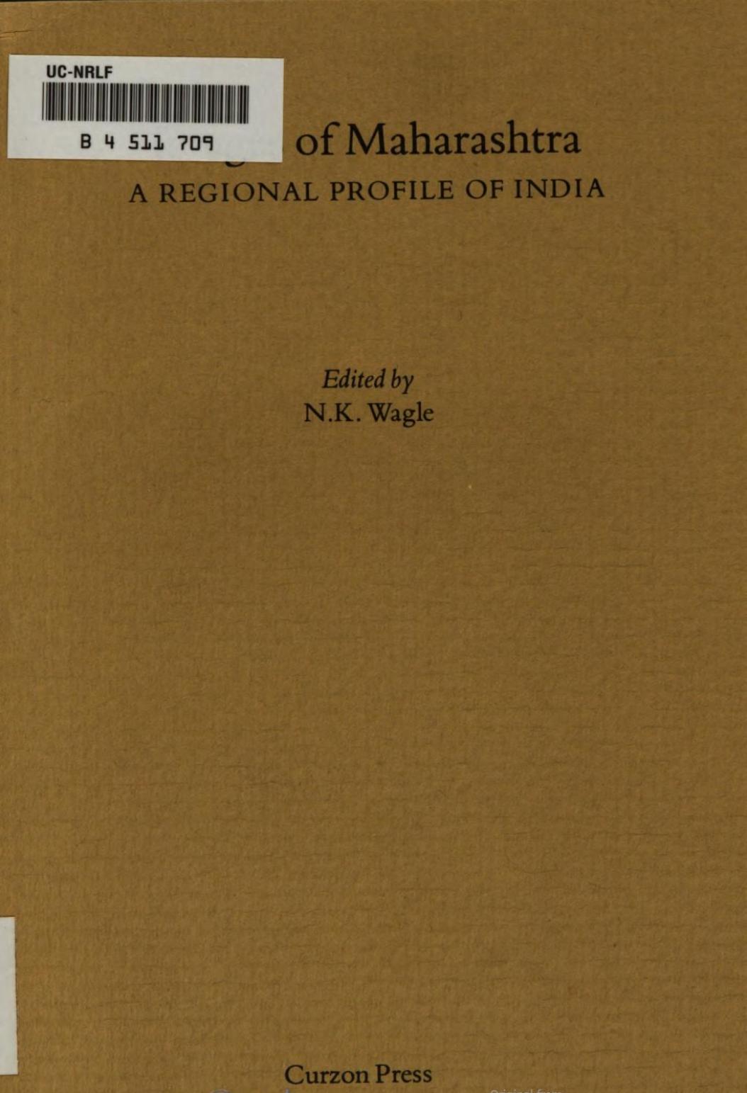 Images of Maharashtra: a regional profile of India by Narendra K. Wagle