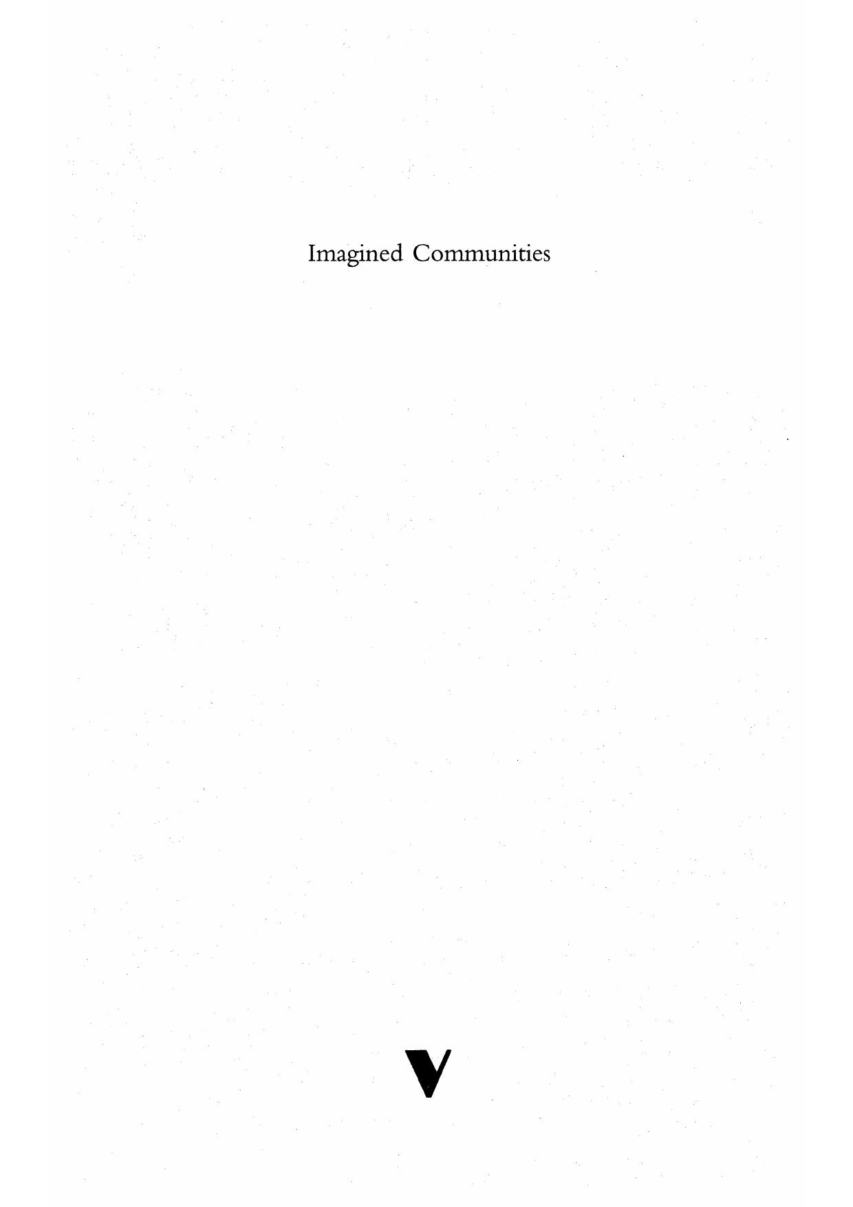 Imagined Communities Reflections on the Origin and Spread of Nationalism by Unknown
