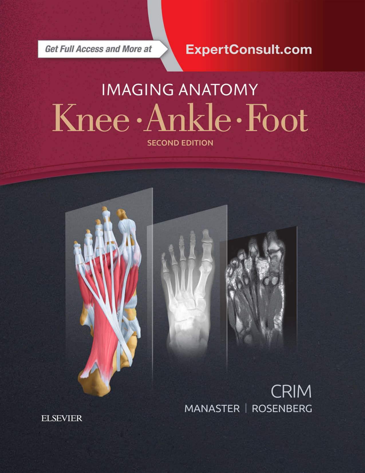 Imaging Anatomy: Knee, Ankle, Foot by Julia R. Crim MD B. J. Manaster MD PhD FACR Zehava Sadka Rosenberg MD