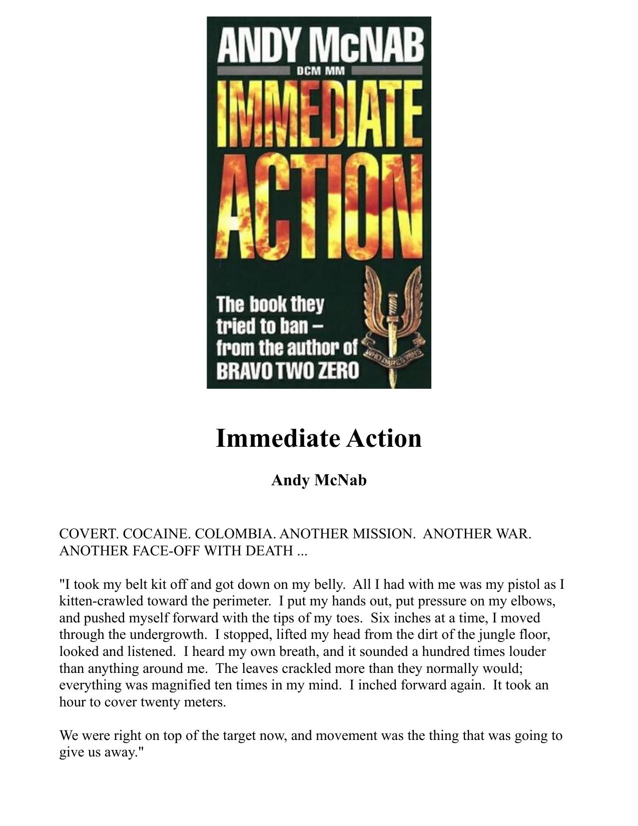 Immediate Action by Andy McNab