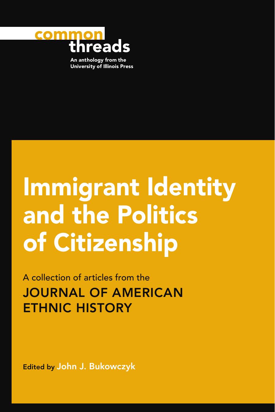 Immigrant Identity and the Politics of Citizenship: A Collection of Articles from the Journal of American Ethnic History by John J. Bukowczyk