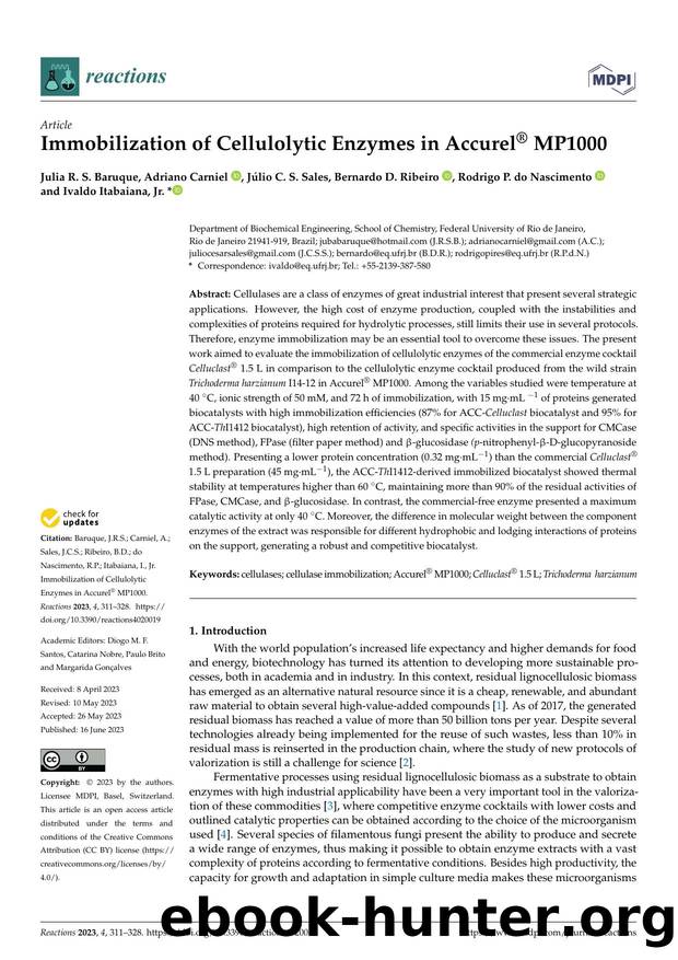 Immobilization of Cellulolytic Enzymes in AccurelÂ® MP1000 by unknow