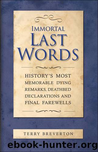 Immortal Last Words by Author