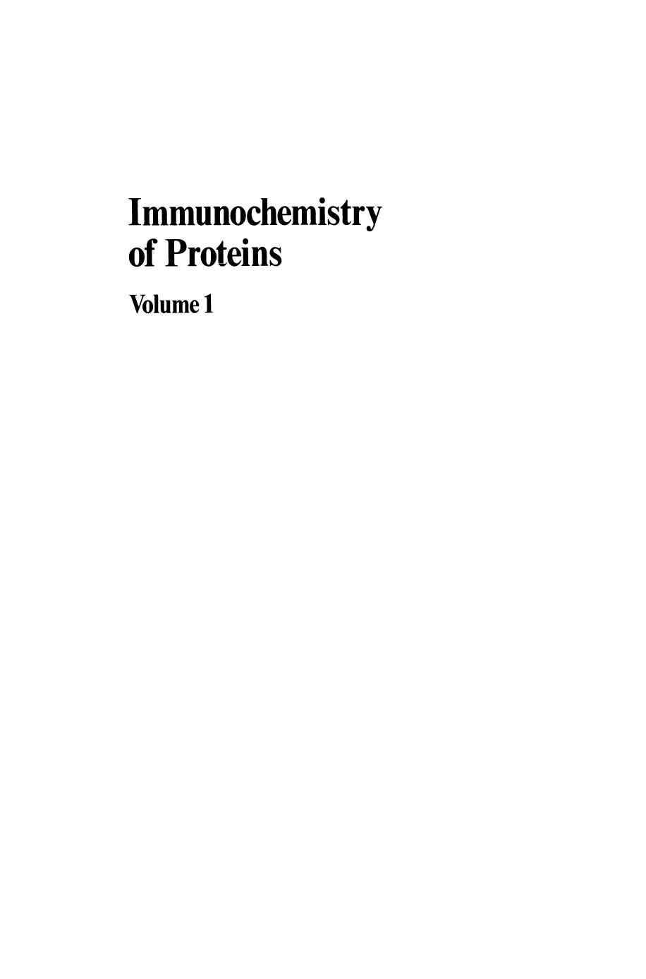 Immunochemistry of Proteins: Volume 1 by M. Z. Atassi (auth.) M. Z. Atassi (eds.)