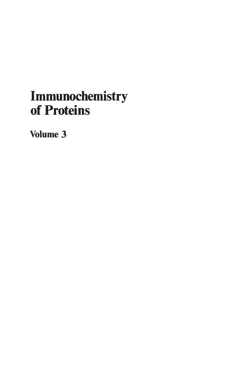 Immunochemistry of Proteins: Volume 3 by N. J. Calvanico T. B. Tomasi Jr. (auth.) M. Z. Atassi (eds.)