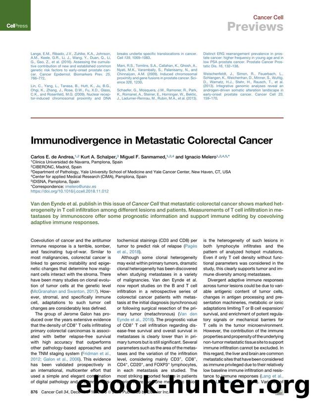 Immunodivergence in Metastatic Colorectal Cancer by Carlos E. de Andrea & Kurt A. Schalper & Miguel F. Sanmamed & Ignacio Melero