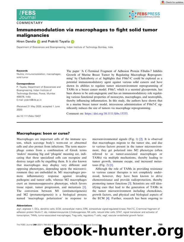 Immunomodulation via macrophages to fight solid tumor malignancies by Unknown