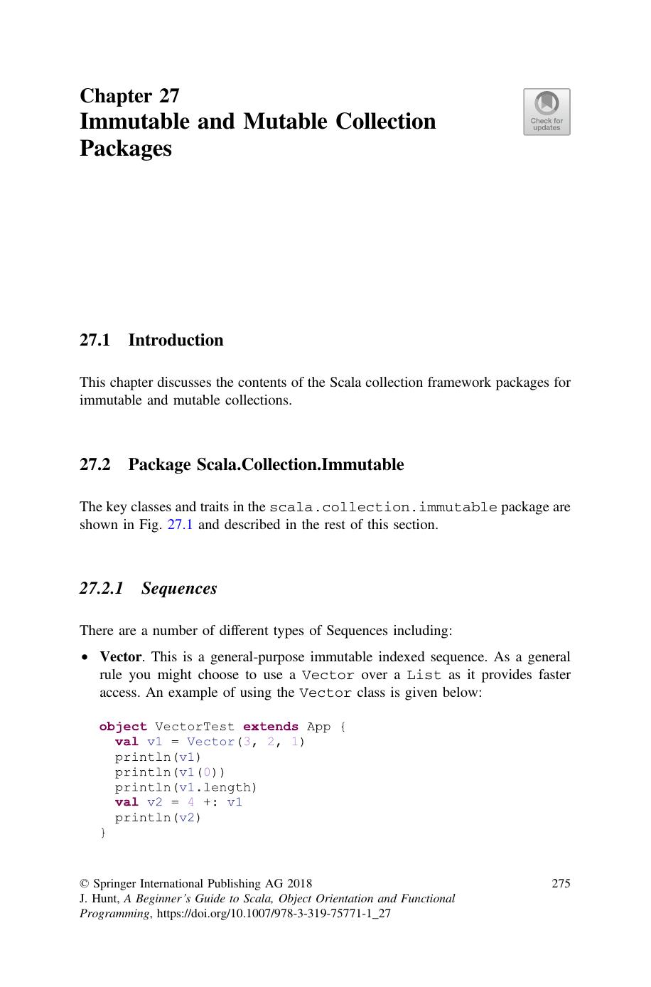 Immutable and Mutable Collection Packages by John Hunt