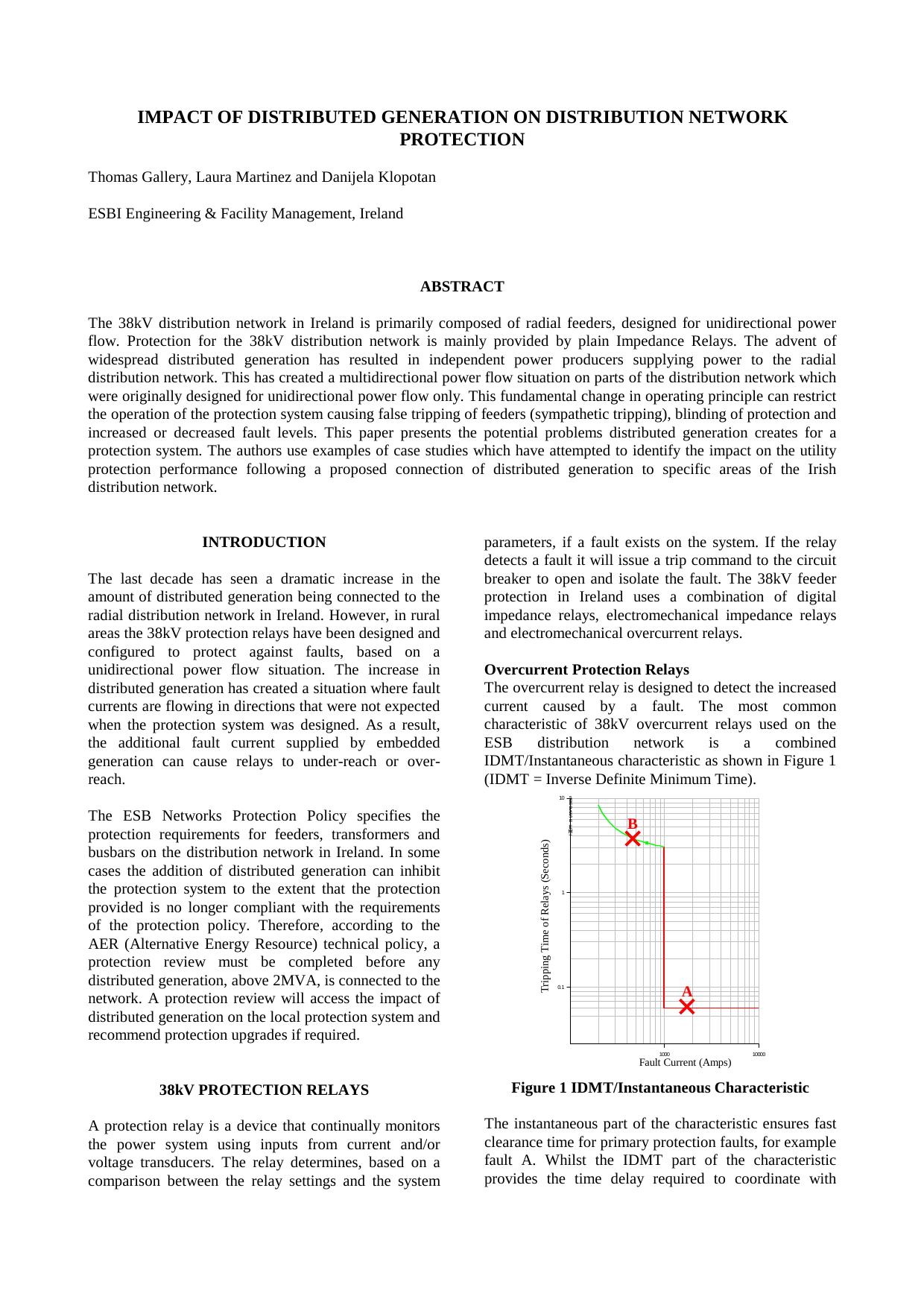 Impact of distributed generation on distribution network protection by GalleryT. Martinez L. Klopotan D