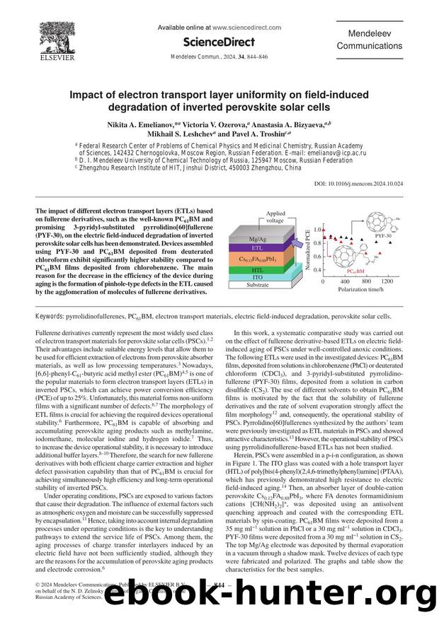 Impact of electron transport layer uniformity on field-induced degradation of inverted perovskite solar cells by unknow