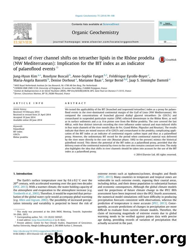 Impact of river channel shifts on tetraether lipids in the RhÃÂ´ne prodelta (NW Mediterranean): Implication for the BIT index as an indicator of palaeoflood events by unknow