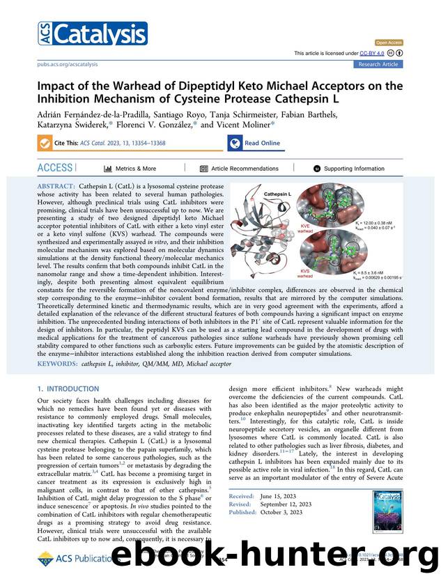 Impact of the Warhead of Dipeptidyl Keto Michael Acceptors on the Inhibition Mechanism of Cysteine Protease Cathepsin L by unknow