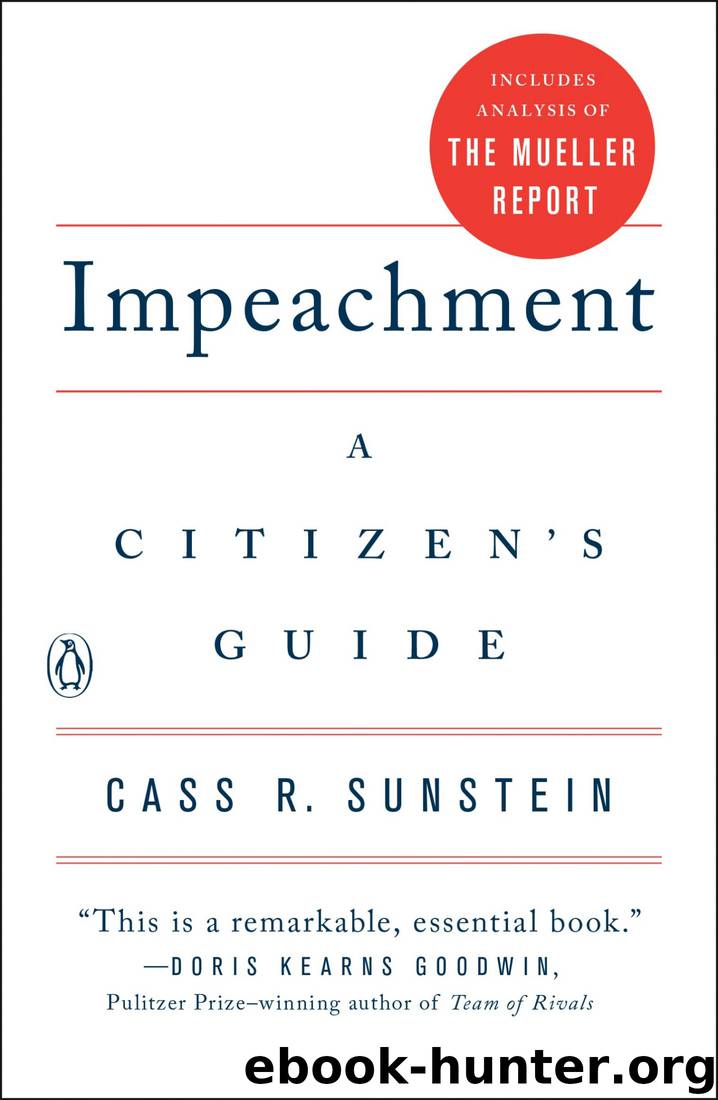 Impeachment- a Citizen's Guide by Cass R Sunstein